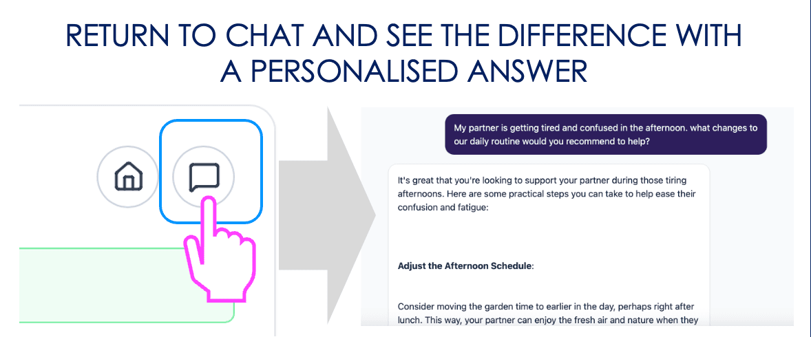 Return to chat for personalised responses