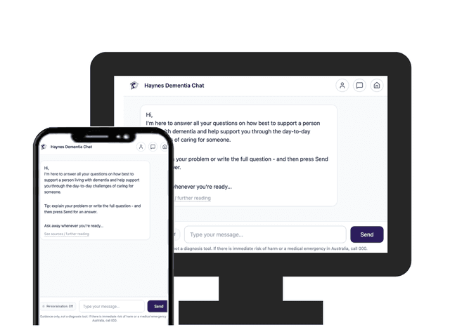 Example chat on phone
